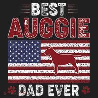 Best Auggie Dad Ever American Flag Dog Dad Hat thumb 2