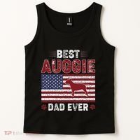 Best Auggie Dad Ever American Flag Dog Dad Tank Top thumb 2