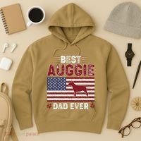 Best Auggie Dad Ever American Flag Dog Dad Hoodie thumb 3