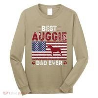 Best Auggie Dad Ever American Flag Dog Dad Long Sleeve Shirt thumb 0