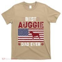 Best Auggie Dad Ever American Flag Dog Dad T-Shirt thumb 0