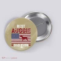 Best Auggie Dad Ever American Flag Dog Dad Button thumb 0