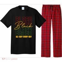 Black All Day Every Day Celebrating Black History Pajama Set thumb 0
