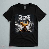 Black Aesthetic Dino Nuggets Death Metal Music Chicken Nugs T-Shirt thumb 5