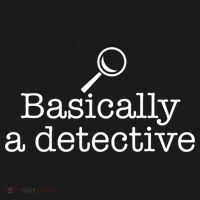 Basically A Detective True Crime Fan Funny Mystery Meme Gift Doggie Tank thumb 4