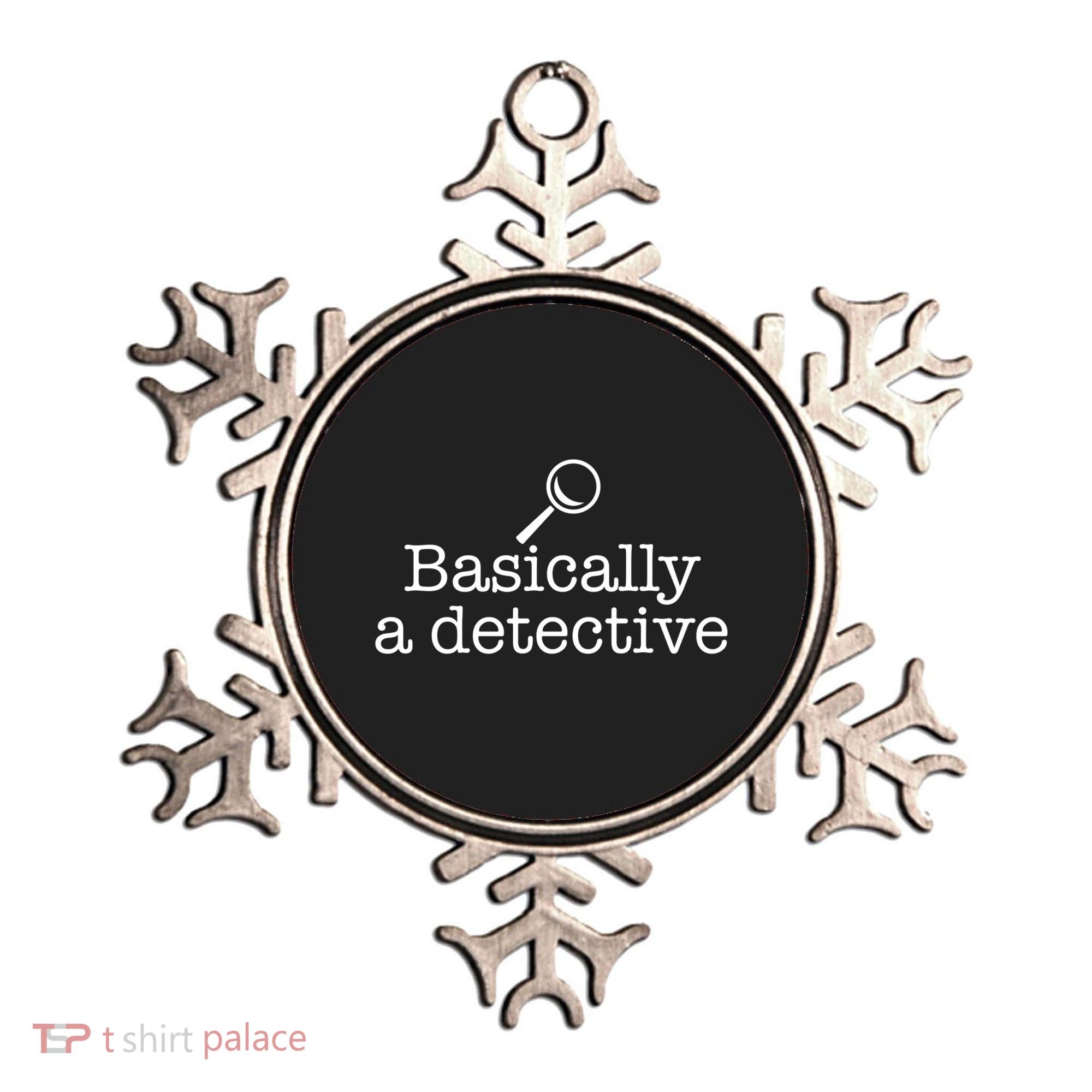Basically A Detective True Crime Fan Funny Mystery Meme Gift Ornament