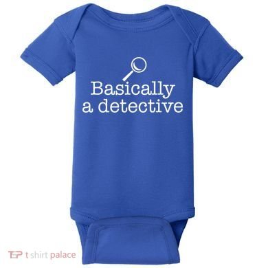 Basically A Detective True Crime Fan Funny Mystery Meme Gift Baby Bodysuit