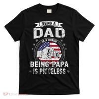 Being A Dad Is An Honor Being A Papa Is Priceless Funny Gift T-Shirt thumb 0