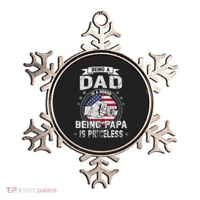 Being A Dad Is An Honor Being A Papa Is Priceless Funny Gift Ornament