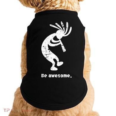 Be Awesome Dancing Kokopelli Southwestern Distressed Design Doggie Tank