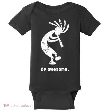 Be Awesome Dancing Kokopelli Southwestern Distressed Design Baby Bodysuit