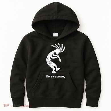Be Awesome Dancing Kokopelli Southwestern Distressed Design Kids Hoodie