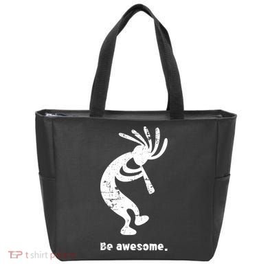 Be Awesome Dancing Kokopelli Southwestern Distressed Design Tote Bag