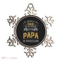 Being A Dad Is An Honor Being A Papa Is Priceless Humor Gift Ornament thumb 0