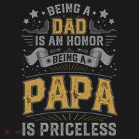 Being A Dad Is An Honor Being A Papa Is Priceless Humor Gift Ornament thumb 1