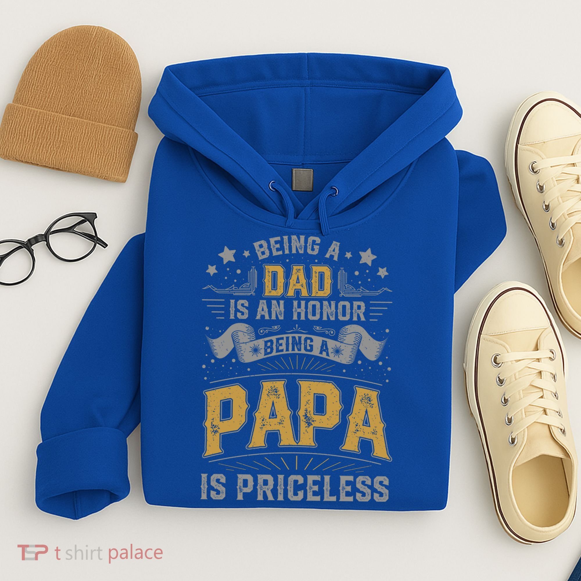 Being A Dad Is An Honor Being A Papa Is Priceless Humor Gift Hoodie