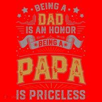 Being A Dad Is An Honor Being A Papa Is Priceless Humor Gift Santa Hat thumb 1