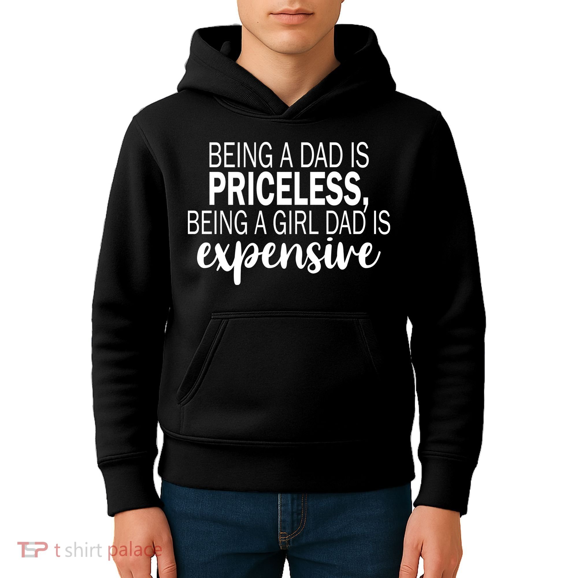 Being A Dad Is Priceless Being A Girl Dad Is Expensive Funny Gift Kids Hoodie