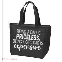Being A Dad Is Priceless Being A Girl Dad Is Expensive Funny Gift Tote Bag thumb 3