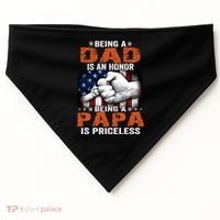 Being A Dad Is An Honor Being A Papa Is Priceless Gift USA-Made Doggie Bandana thumb 0