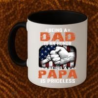 Being A Dad Is An Honor Being A Papa Is Priceless Gift Coffee Mug thumb 2