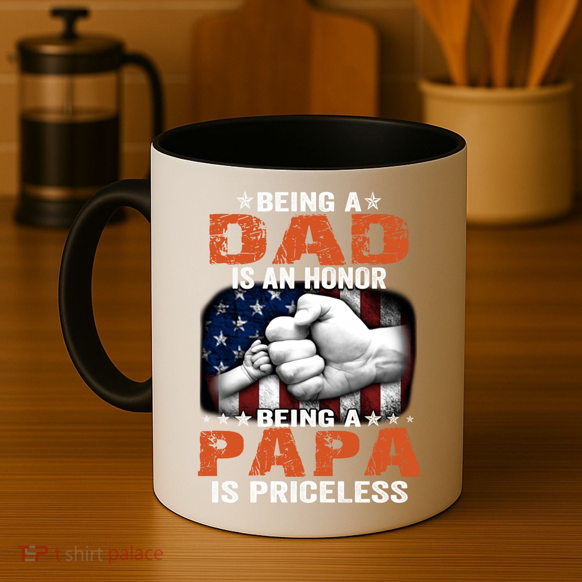 Being A Dad Is An Honor Being A Papa Is Priceless Gift Coffee Mug