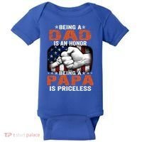 Being A Dad Is An Honor Being A Papa Is Priceless Gift Baby Bodysuit thumb 0