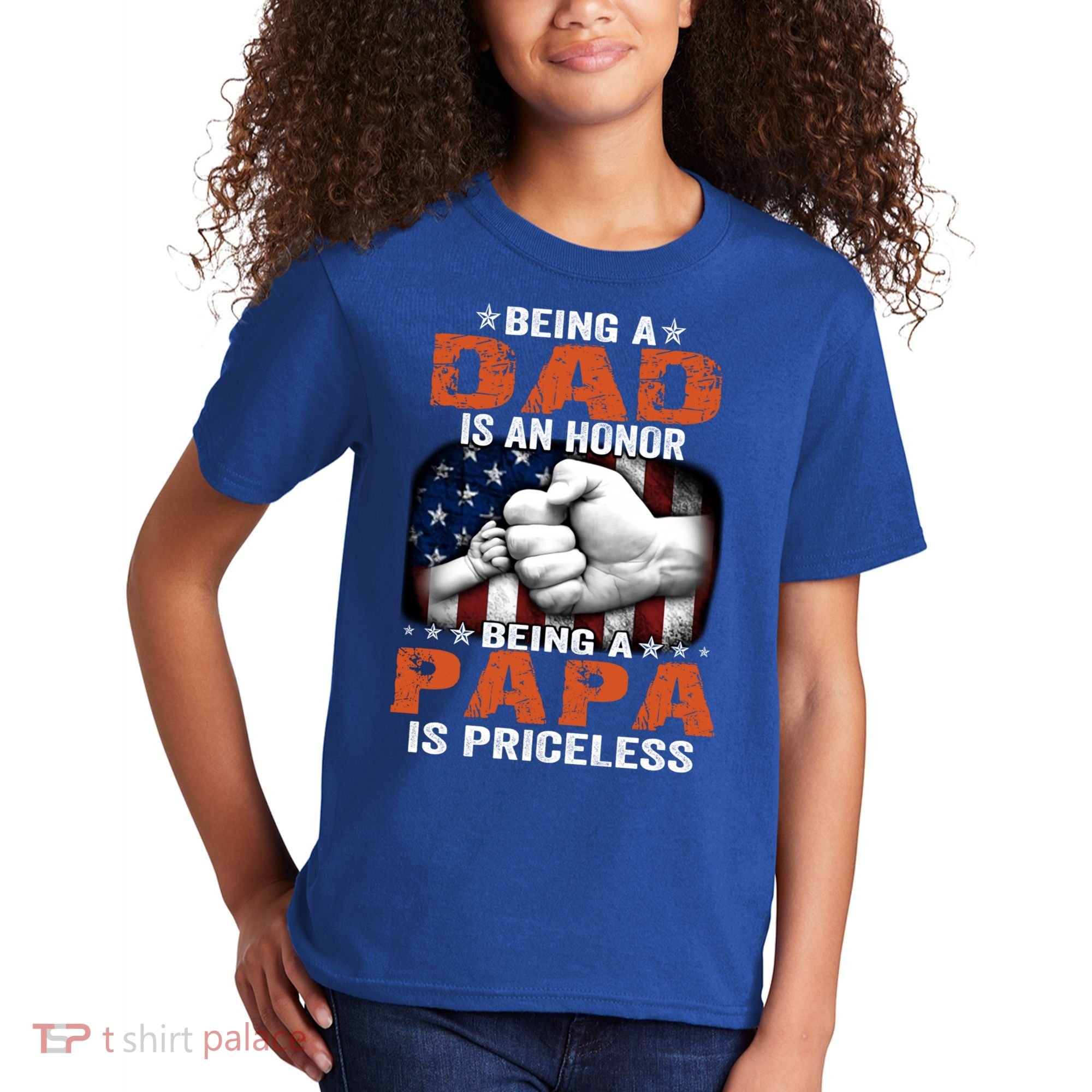 Being A Dad Is An Honor Being A Papa Is Priceless Gift Kids T-Shirt
