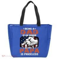 Being A Dad Is An Honor Being A Papa Is Priceless Gift Tote Bag thumb 0