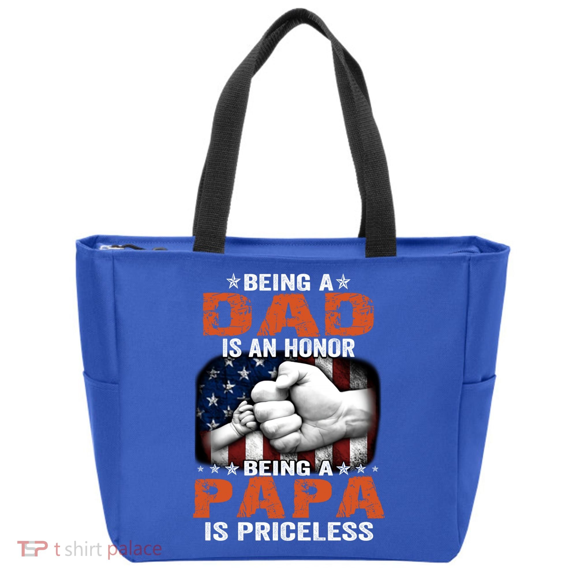 Being A Dad Is An Honor Being A Papa Is Priceless Gift Tote Bag