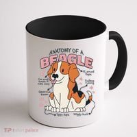 Beagle Anatomy Dog Coffee Mug thumb 1