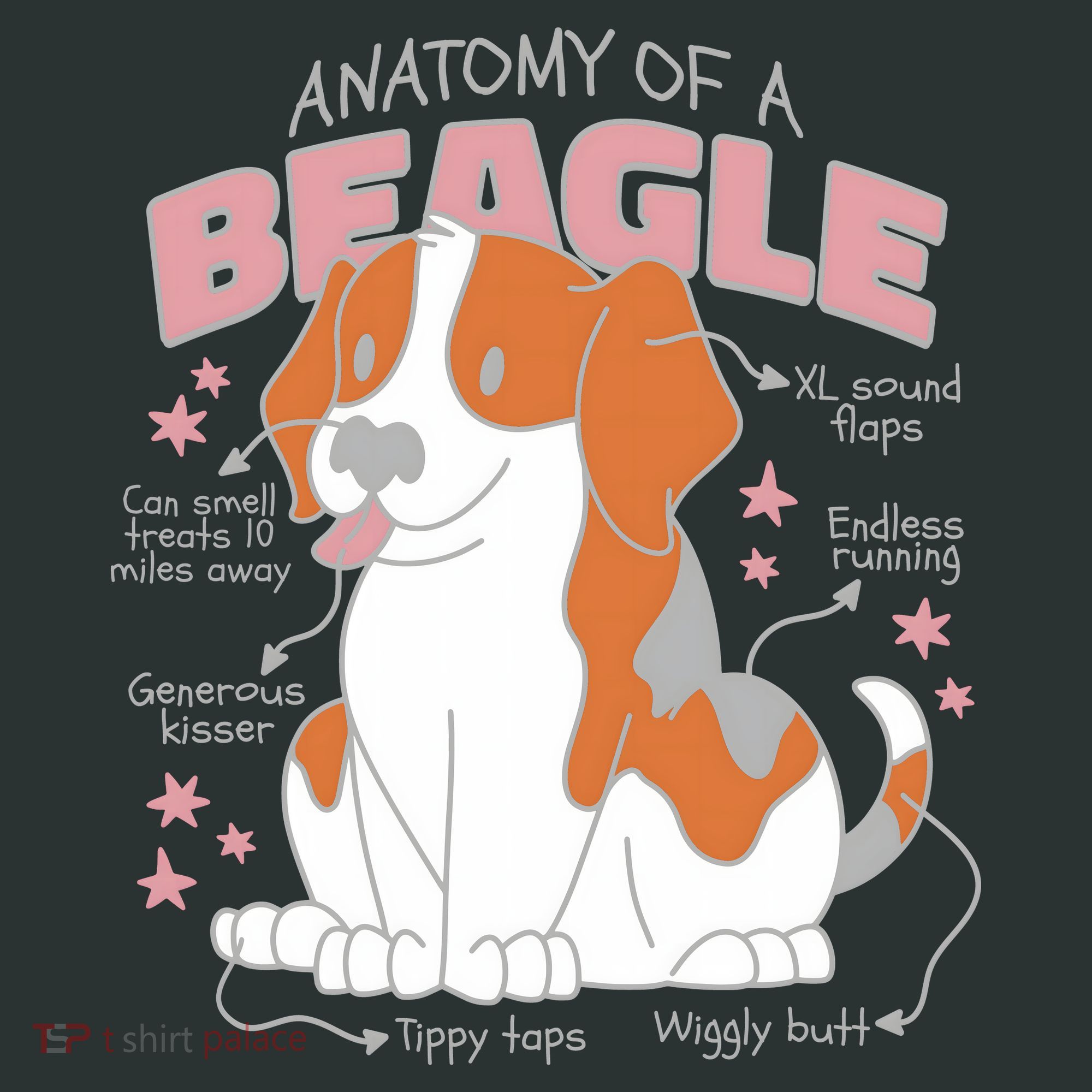 Beagle Anatomy Dog Infant Baby Jersey Bodysuit