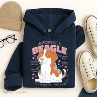 Beagle Anatomy Dog Hoodie thumb 4