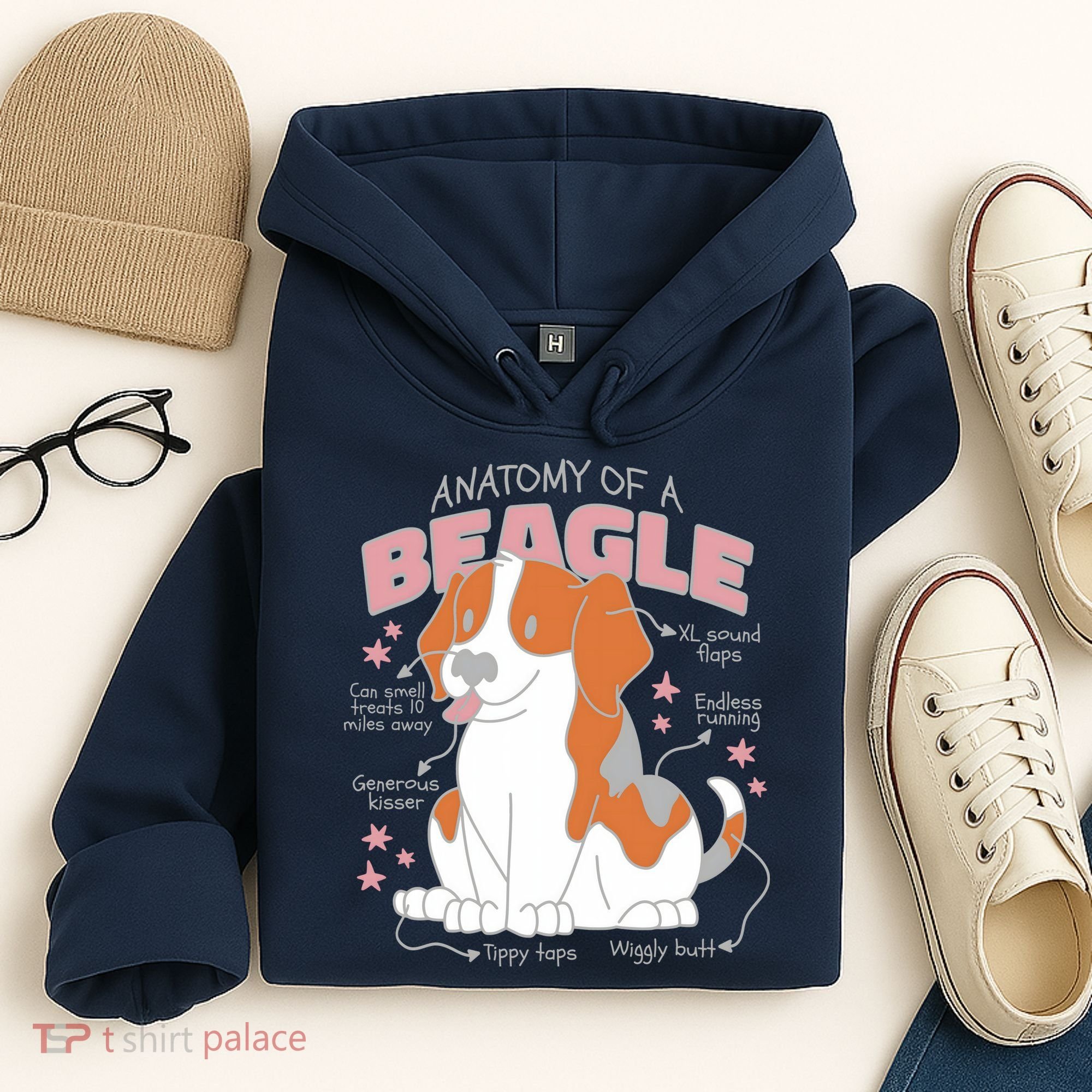 Beagle Anatomy Dog Hoodie