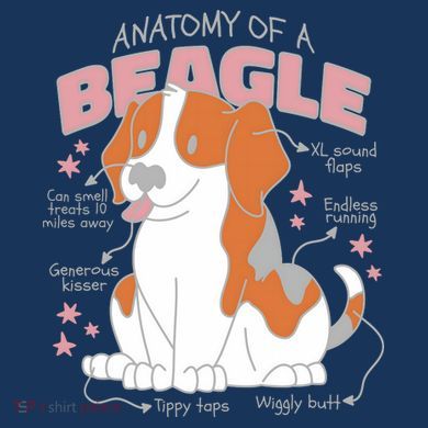 Beagle Anatomy Dog Drawstring Bag