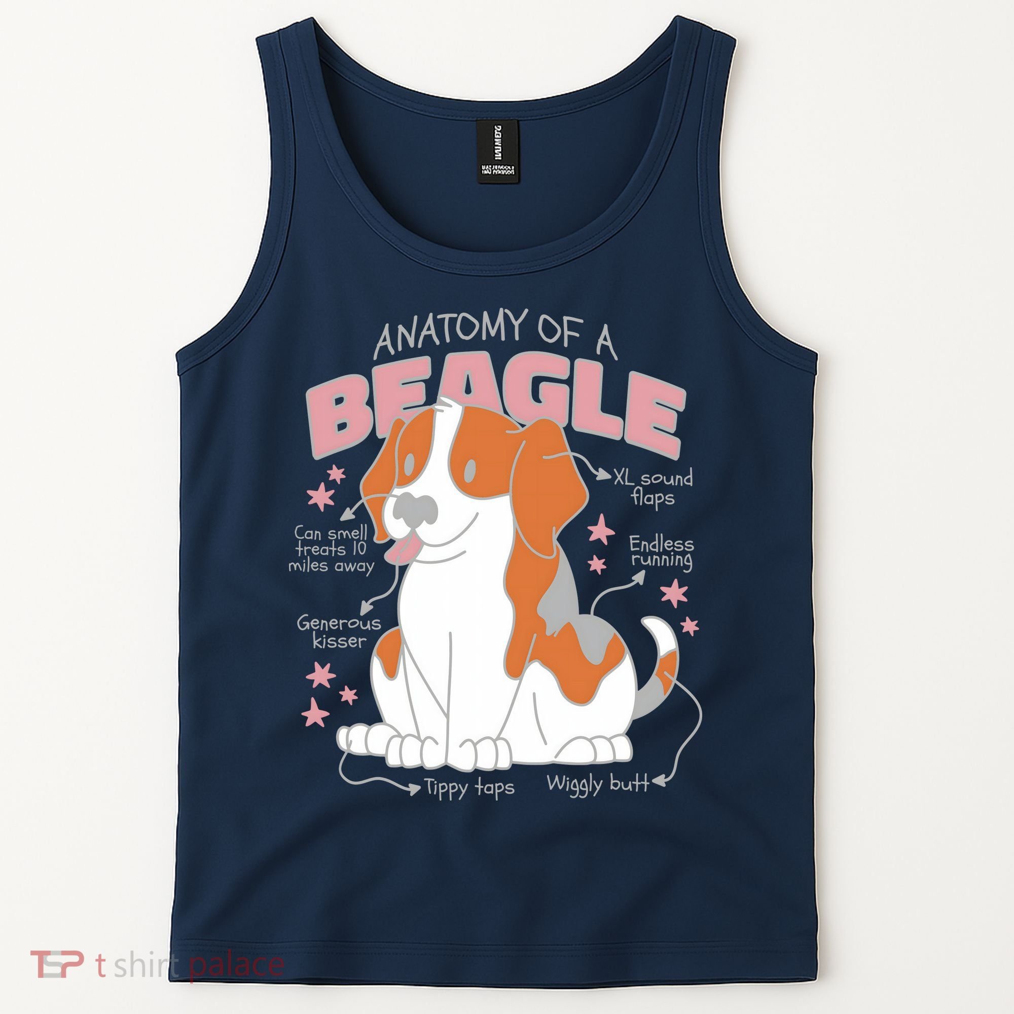 Beagle Anatomy Dog Tank Top