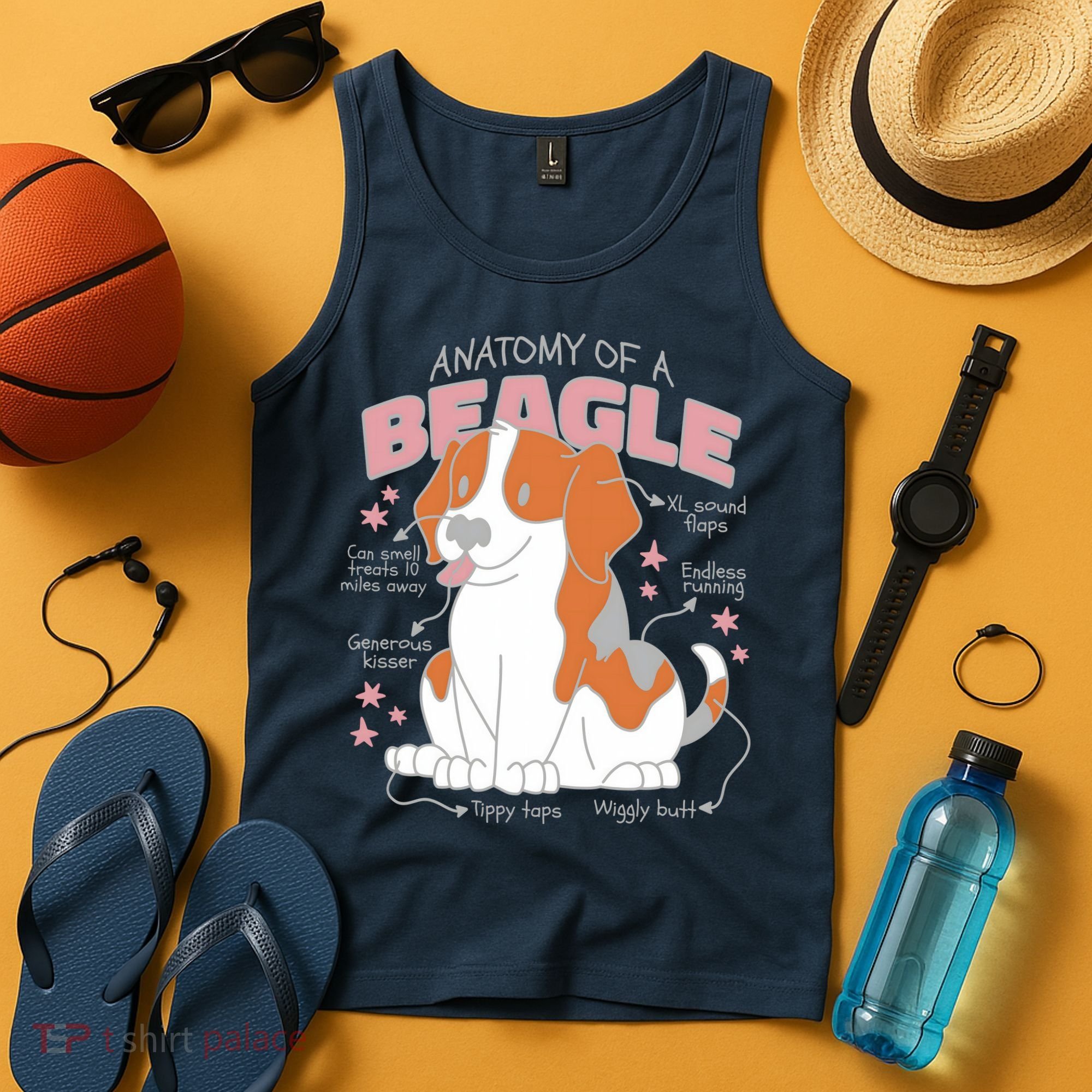 Beagle Anatomy Dog Tank Top