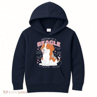 Beagle Anatomy Dog Kids Hoodie