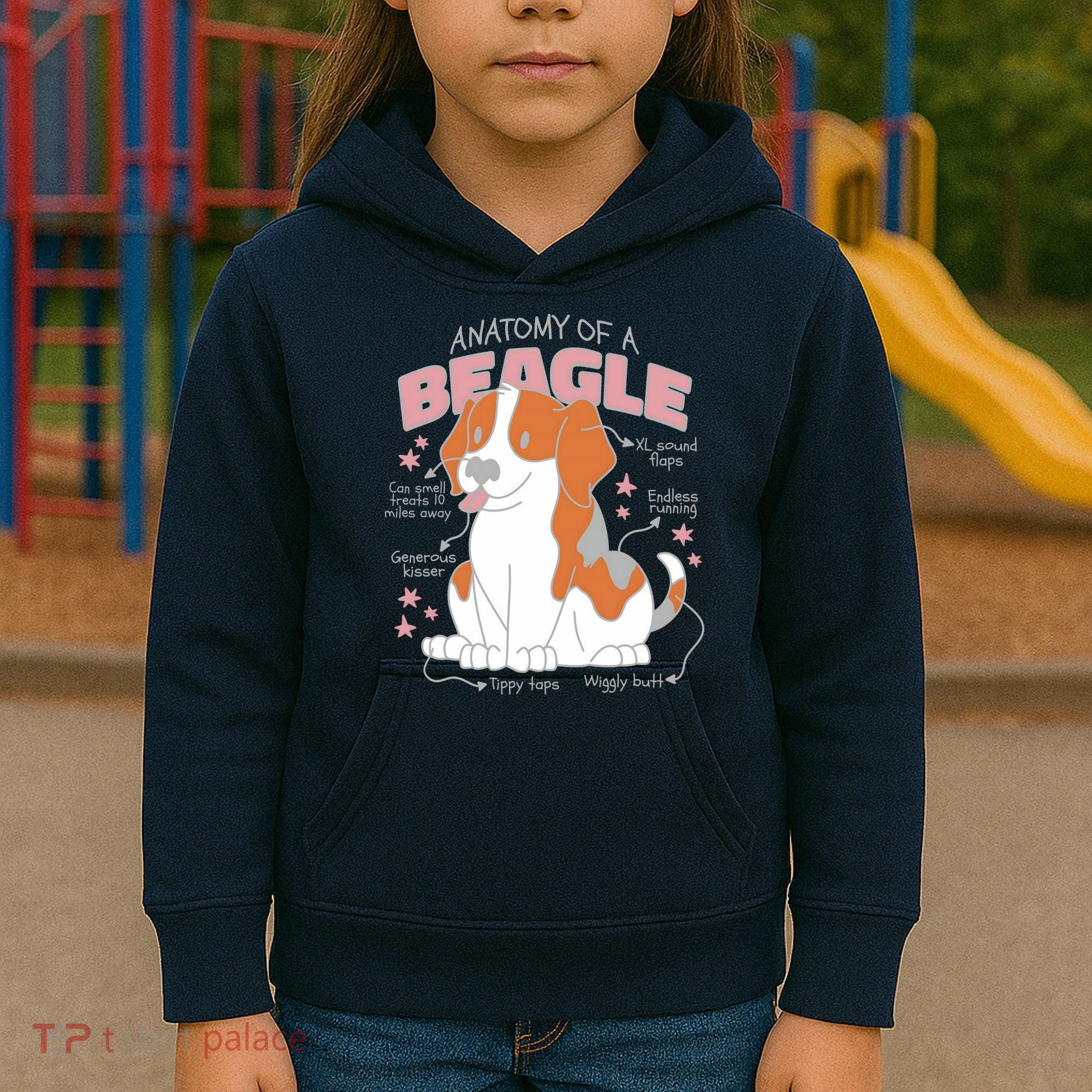 Beagle Anatomy Dog Kids Hoodie