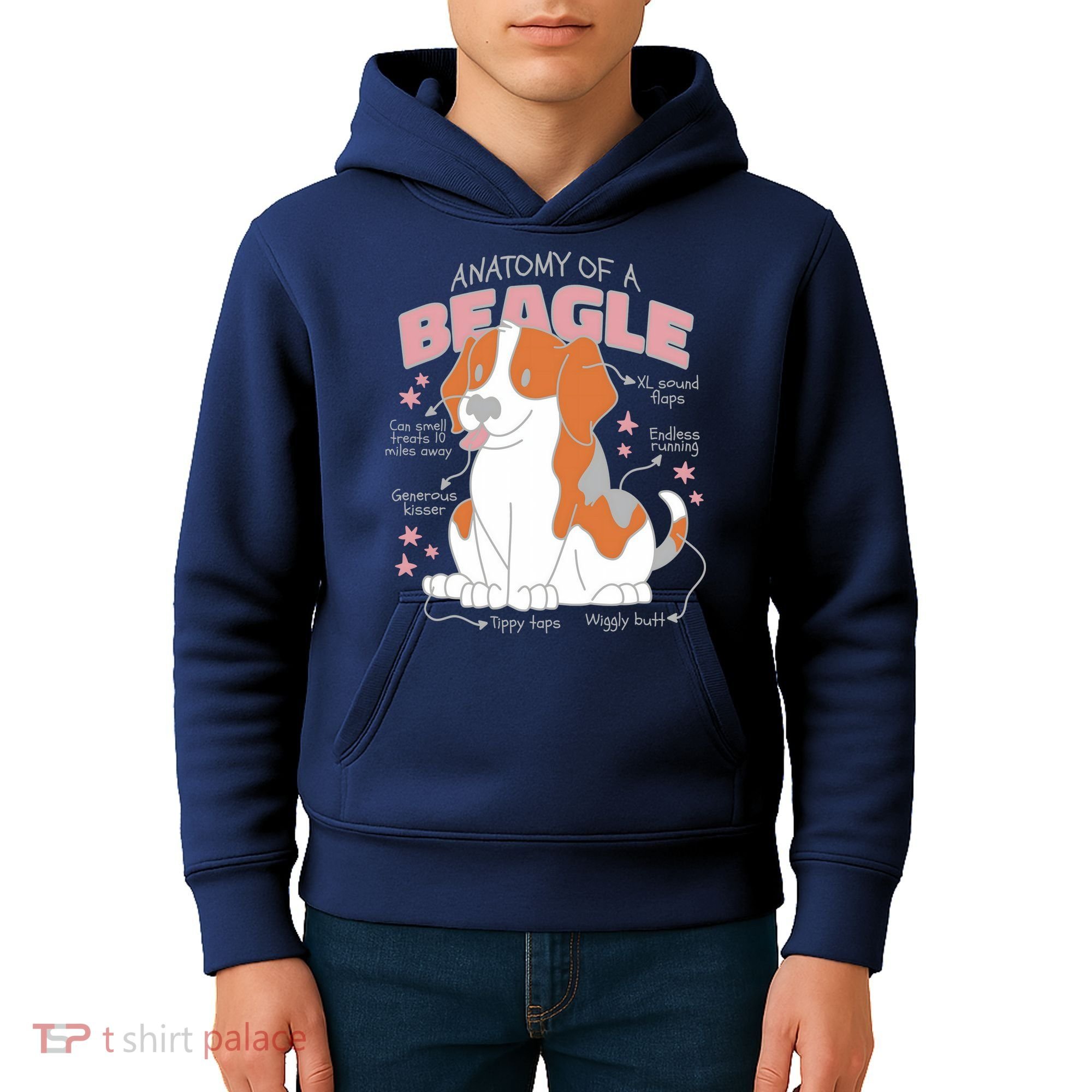 Beagle Anatomy Dog Kids Hoodie