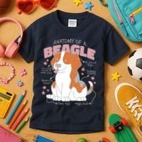 Beagle Anatomy Dog Kids T-Shirt thumb 3