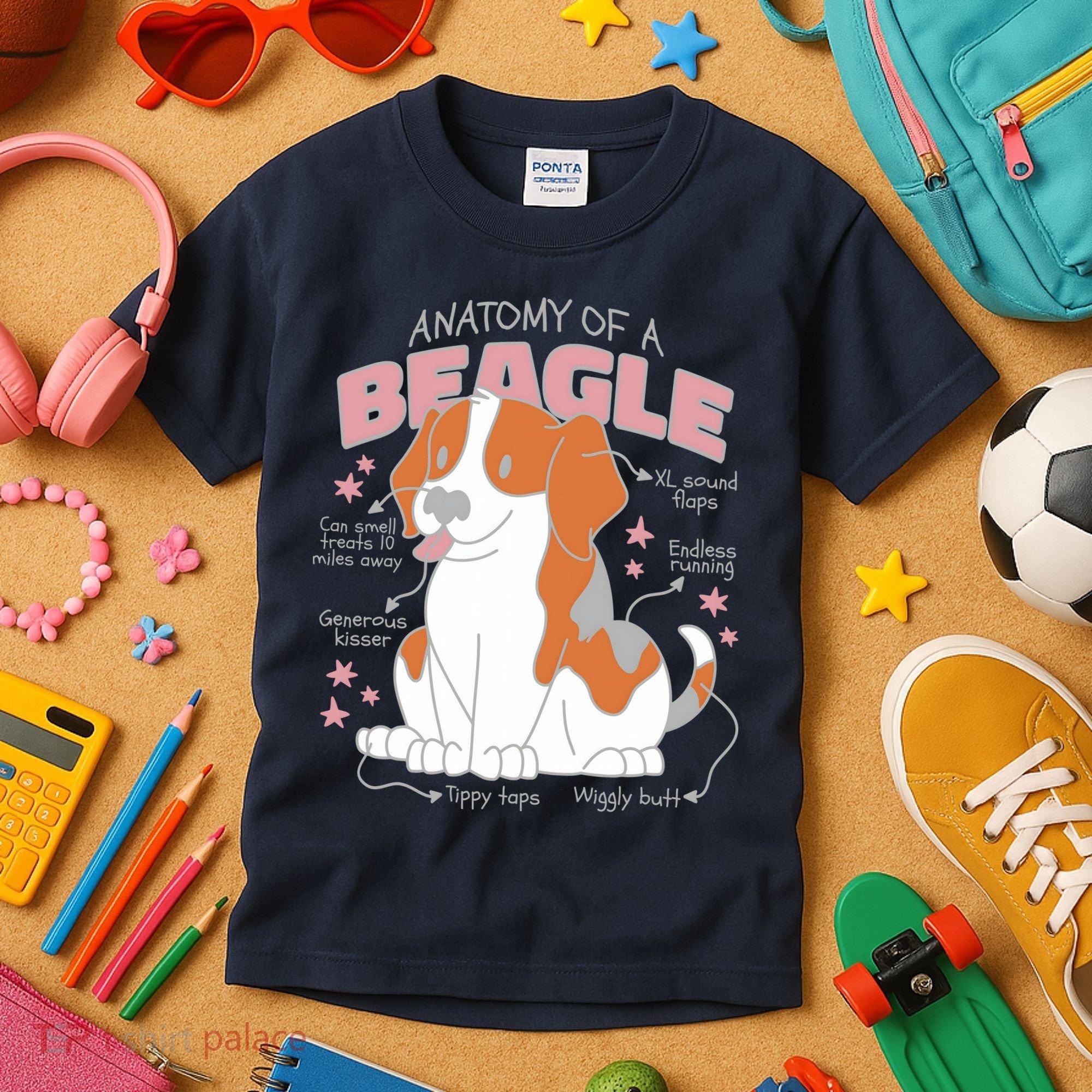Beagle Anatomy Dog Kids T-Shirt