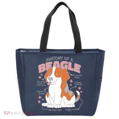 Beagle Anatomy Dog Tote Bag