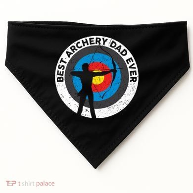 Best Archery Dad Ever Archer Dad Father's Day Archery Funny Gift USA-Made Doggie Bandana
