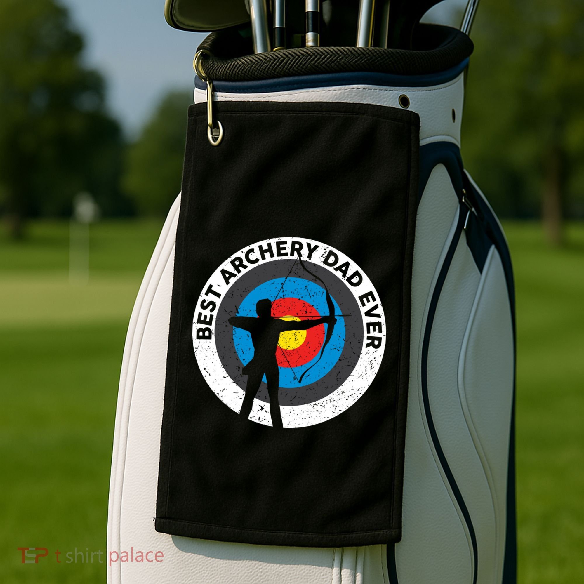 Best Archery Dad Ever Archer Dad Father's Day Archery Funny Gift Golf Towel