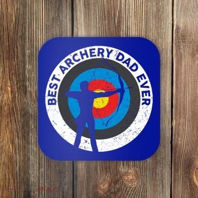 Best Archery Dad Ever Archer Dad Father's Day Archery Funny Gift Coaster
