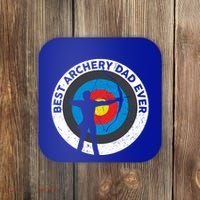 Best Archery Dad Ever Archer Dad Father's Day Archery Funny Gift Coaster thumb 0