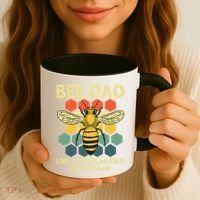 Bee Art Dad Honey Bee Keeper Bumblebee Beekeeper Coffee Mug thumb 3