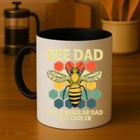 Bee Art Dad Honey Bee Keeper Bumblebee Beekeeper Coffee Mug thumb 4