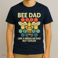 Bee Art Dad Honey Bee Keeper Bumblebee Beekeeper T-Shirt thumb 3